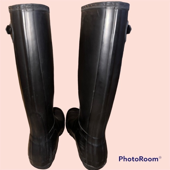 Hunter Boots + Socks -Original Tall- Black (Socks Sz Medium) Excellent Condition - Picture 3 of 11